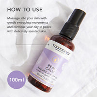 Tisserand - Real Calm Massage & Body Oil - 100% Pure Essential Oil - Lavender, Bergamot, and Patchouli - Calming Aromatherapy - 100ml