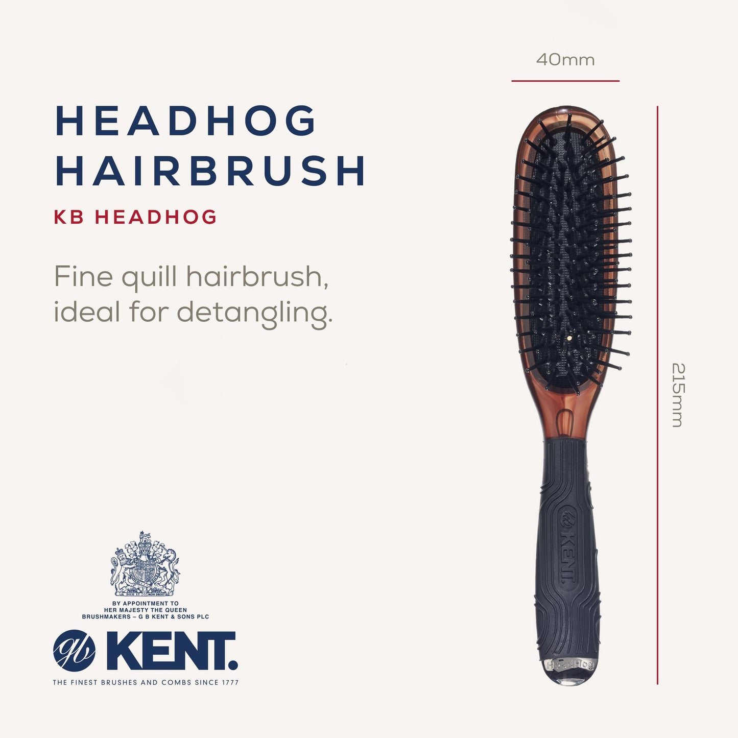 KENT Kent Hog Range Head Hog Hair Brush