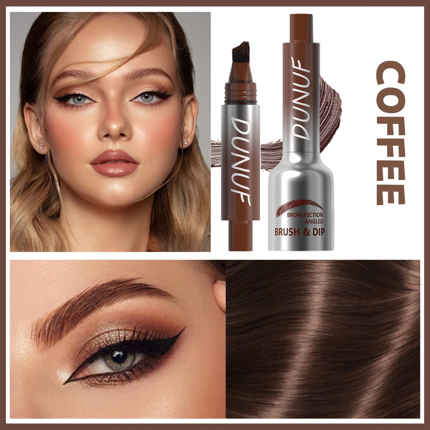 SHEBEEDO Eyebrow Pen New Upgraded Microblading Eyebrow Pen With Brow Fection Angled Brush Brow Pen Natural Brows Long Lasting Quick Drying Eye Brow Pen Natural Shaping Outlining Filling Eyebrow Makeup