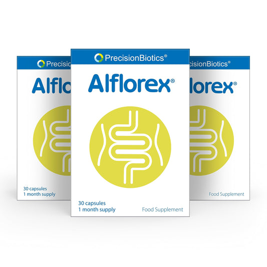 Alflorex Original 12 Week Gut Health Plan - by PrecisionBiotics - Includes Individual Support & Alflorex Original Probiotic 30 Caps x 3 Packs