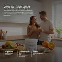 Vitamin C Powder by Metabolics | 1000mg Vitamin C Per Serving Providing 1250% NRV | Pot of 150g Providing 150 Servings Suitable for Vegans & Vegetarians- No Additives or Flowing Agents
