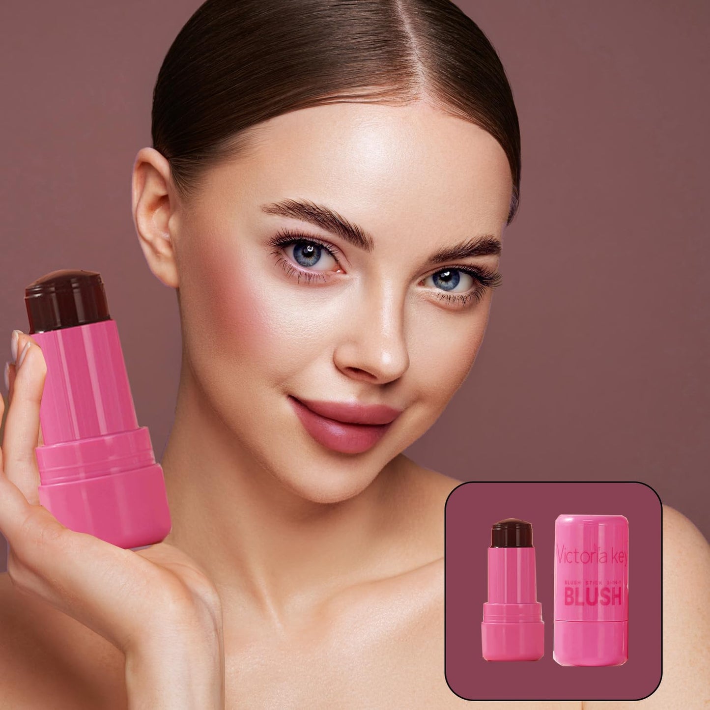 Onperpoe 4 Pcs Milk Jelly Blush Stick, Long Lasting 3 in 1 Milk Jelly Blush Stick for Cheeks Lips Eyes, Multipurpose and Blendable Jelly Blush