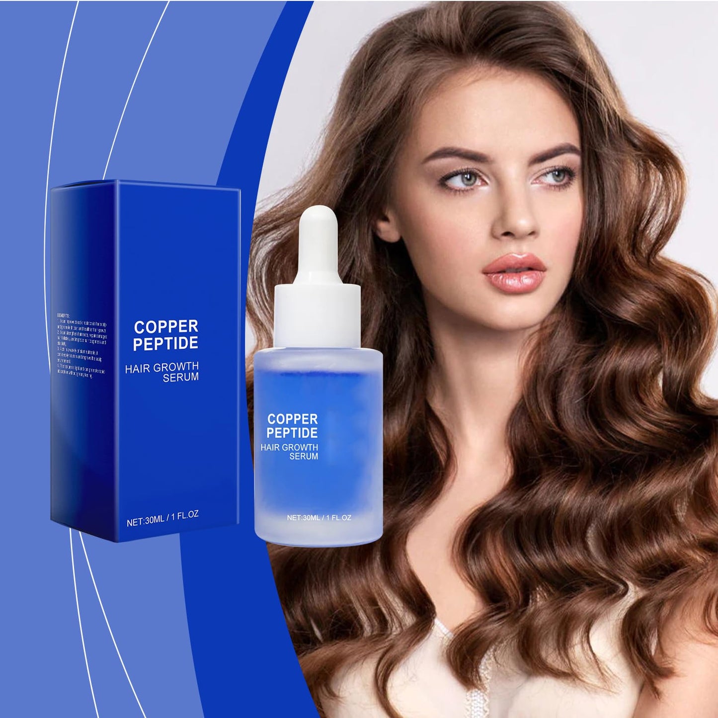 Copper Peptides for Hair,Copper Peptide Hair Growth Serum,Advanced Copper Peptide Hair Regrowth Serum,Copper Peptide for Women Men,Copper Peptide Serum for Hair Loss,Copper Peptide Formula for Hair