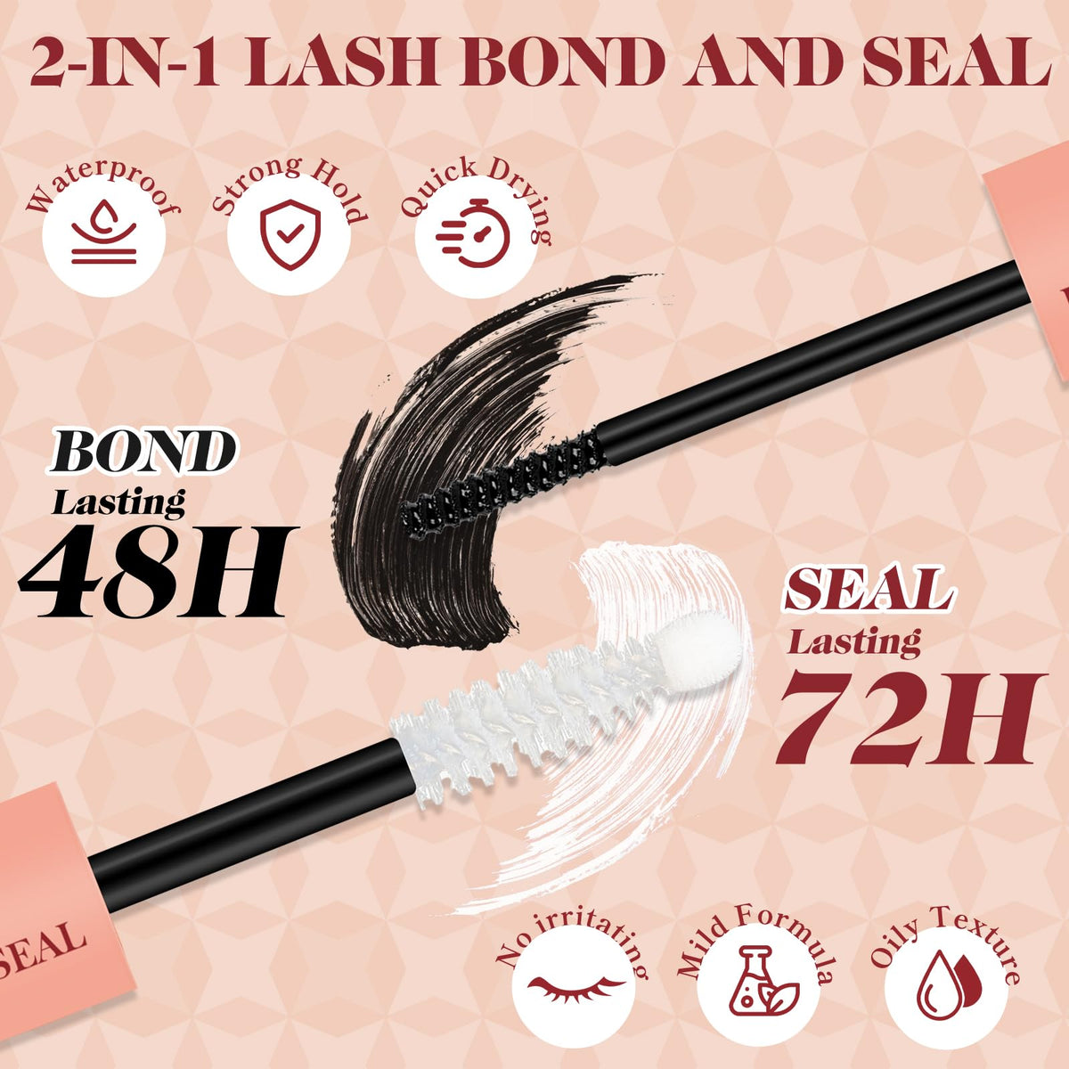 Cluster-Lashes Kit 40D+50D, Higu clace Eyelashes Individual Kit Mix 10-18mm Lashes Cluster Kit with Lash Bond and Seal and Lash Applicator, DIY Lash Extension Kit at Home (40D+50D 10-18mm)
