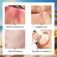 YANZEFEI Soothing Sun Cream SPF 50+++,Sunscreen spf 50,SPF50 Face Moisturizer,Sakura Extract &Vitamin C Sun Cream,Moisture Immediate UVA & UVB Protection,Fast-Absorbing,Face&Body Sunscreen Resist UV Rays,180ml