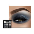 LYNTYAOU Black Smoky Eyeshadow Palette, Matte Glitter Eye Shadow Pallets, 9 Colour Grey Eye Makeup for Women, Cool Girl Eyeshadows Gothic Style, Highly Pigmented Gifts