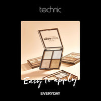 Technic Mega Glow Highlighter Palette - 4 Highly Pigmented, Long Lasting Shimmer Powders That Blend Beautifully To Highlight and Enhance Makeup On All Skin Tones - 10g