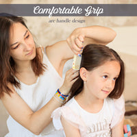 MEGAVOW 4 Pcs Girls Hair Brush Set, Fine Tooth Detangle Comb and Brush, Hairdressing Rat Tail Brush for Girls Kids Baby Wet Dry Hair Styling Women Cute