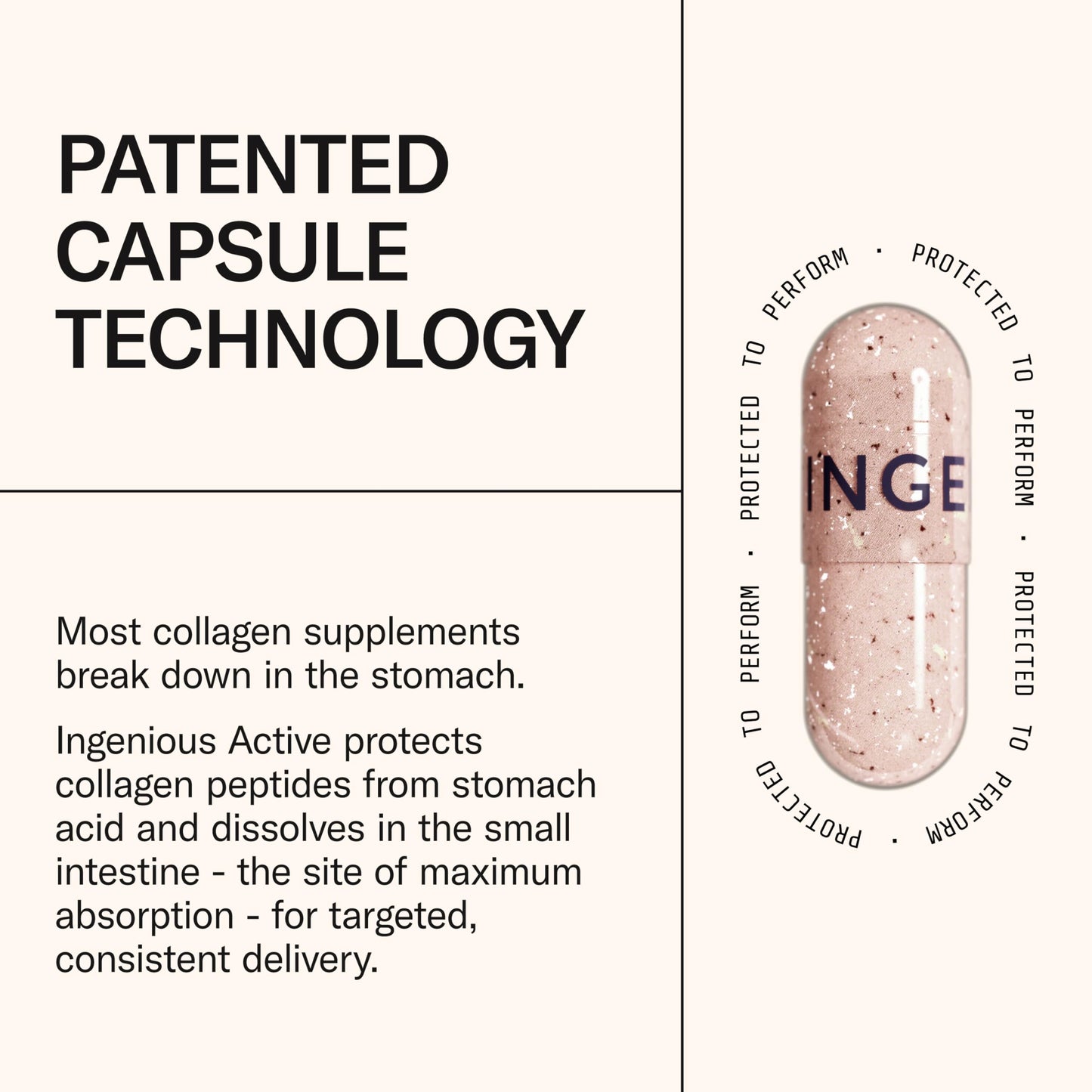 InGenious INGENIOUS Active Hydrolysed Marine Collagen Capsules, 100% Pure Marine Collagen Peptides Capsules with Hyaluronic Acid, Natural Astaxanthin, and ActiGin, Boosts Endurance and Recovery (30 Day Supply)