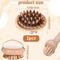 ElevateTech Meridian Pressure Brush, Wood Therapy Massage Tools for Belly Fat Wooden Meridians Massager Comb Handheld Massage Body Brush for Cellulite Remover, Lymphatic Drainage, Muscle Pain Relief