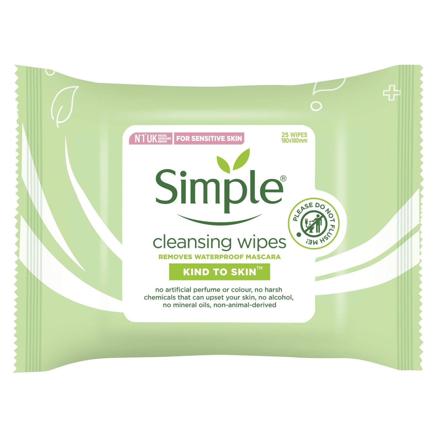 Unilever Simple Kind to Skin Cleansing remove waterproof make-up Facial Wipes for sensitive skin 25 wipes