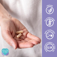 Health and Her Health & Her Sleep+ Supplements for Women - Women's Multivitamin with Lavender, Chamomile & Magnesium - Vegan, Gluten-Free - 2 Month Supply, 60 Capsules