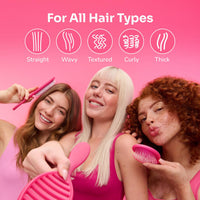 WetBrush Mini Detangler Brush with Ultra Soft Intelliflex Bristles to Gently Separate Knots With Ease, Wet Brush Detangler Is Gentle on Hair, Suitable For All Hair Types, Elemental Blue