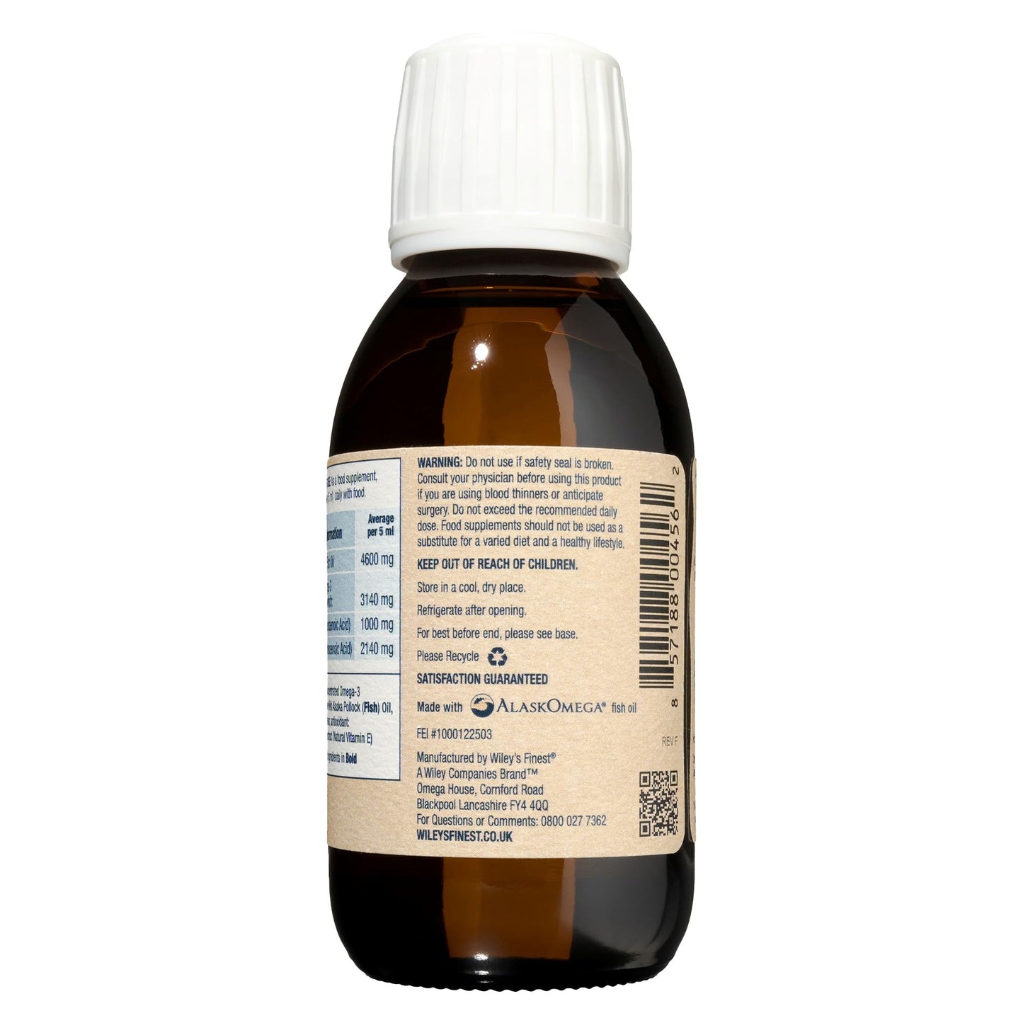 Wiley's Finest Summit DHA Liquid, 125ml (25 Servings)