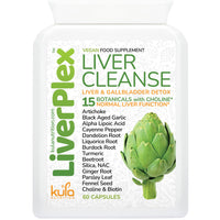 Kula Nutrition LiverPlex - 15 Day Liver Cleanse Detox and Repair Complex - Herbal Liver and Gallbladder Support Supplement with Choline, Artichoke, Garlic, Liquorice, Fennel, Turmeric, Ginger - 60 Vegan Capsules