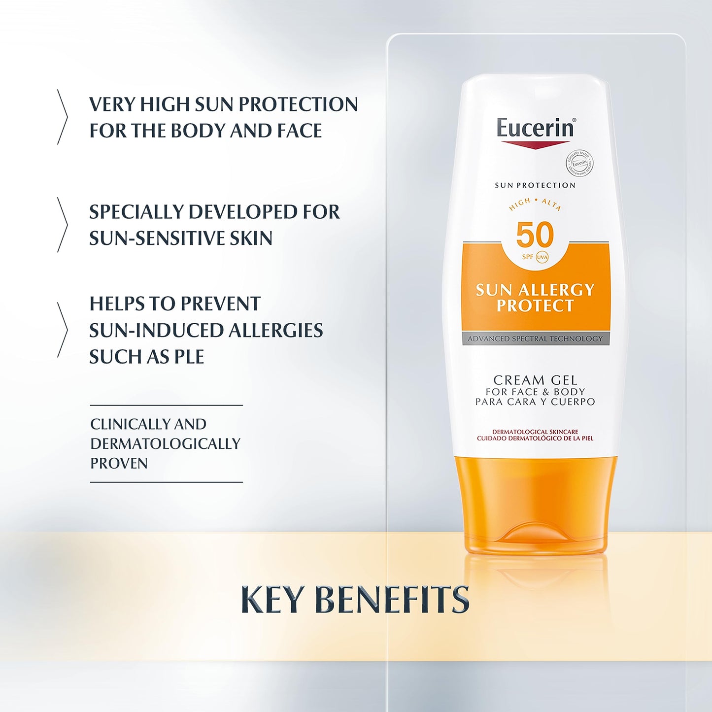 Eucerin Sun & Allergy Protection Sun Cream-Gel 50 High 150ml