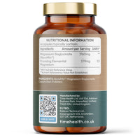 Time Health Magnesium Bisglycinate - NovoMin® 379mg - 120 Capsules - Zero Additives