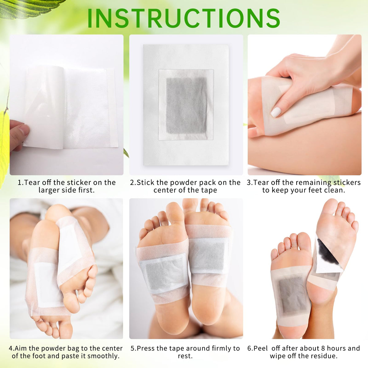 Angozo Detox Foot Patches 40 Pcs Detox Foot Pad Foot Detox Pads to Remove Toxins Deep Cleansing, Foot Patches Detox Foot Pads for Stress Relief & Deep Sleep, 100% Natural