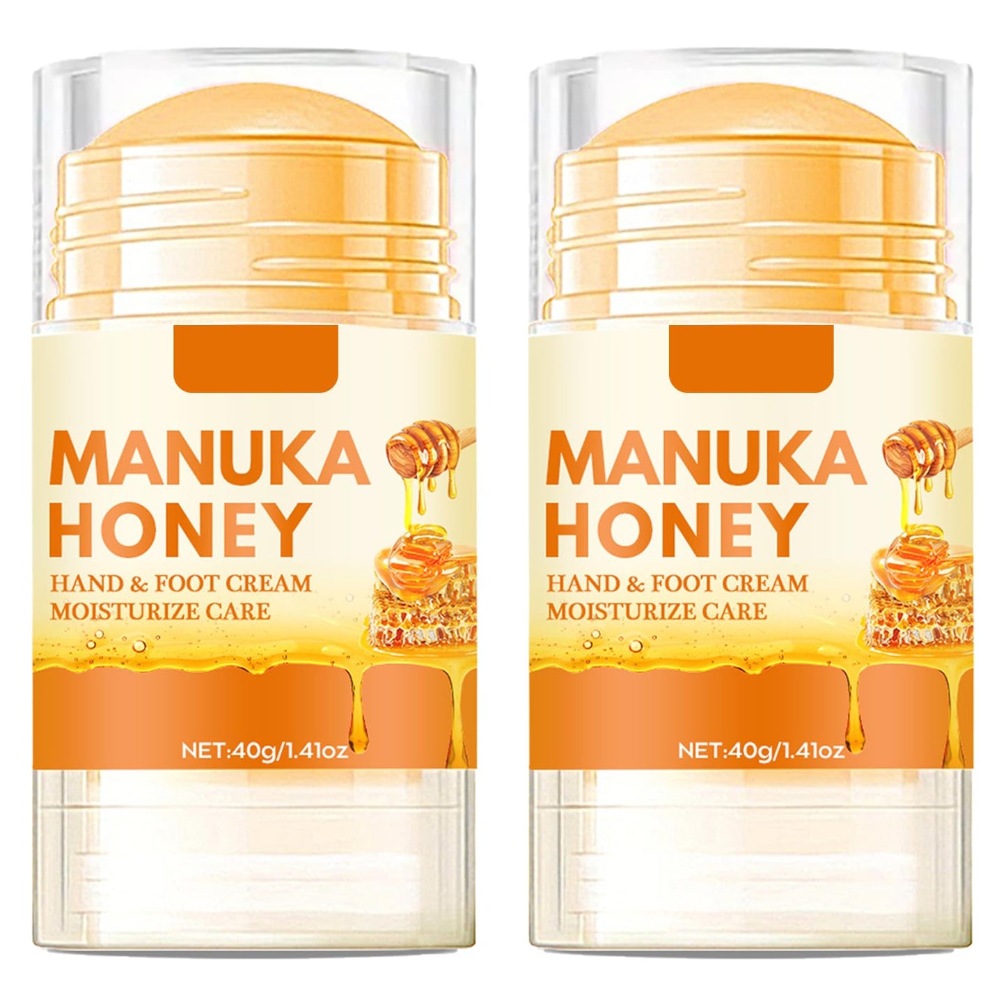 Honey Foot Cream - 2pcs Foot Cream For Very Dry Feet - Heel Cream For Deep Cracked Skin - Deep Hydration Foot Moisturiser - Intensive Moisturizing Daily Hands & Feet Skin Care Stick