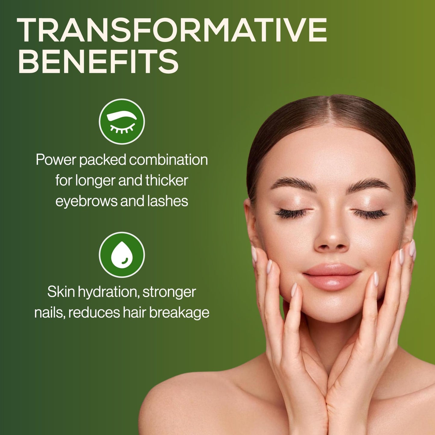 Organic Castor Oil with Biotin & Vitamin E Serum for Eyebrows, Eyelashes, Hair, Nails & Skin - Revitalises Hair & Scalp, Thicker Brows and Lashes, Stronger Nails, Softer Skin.