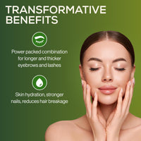 Organic Castor Oil with Biotin & Vitamin E Serum for Eyebrows, Eyelashes, Hair, Nails & Skin - Revitalises Hair & Scalp, Thicker Brows and Lashes, Stronger Nails, Softer Skin.