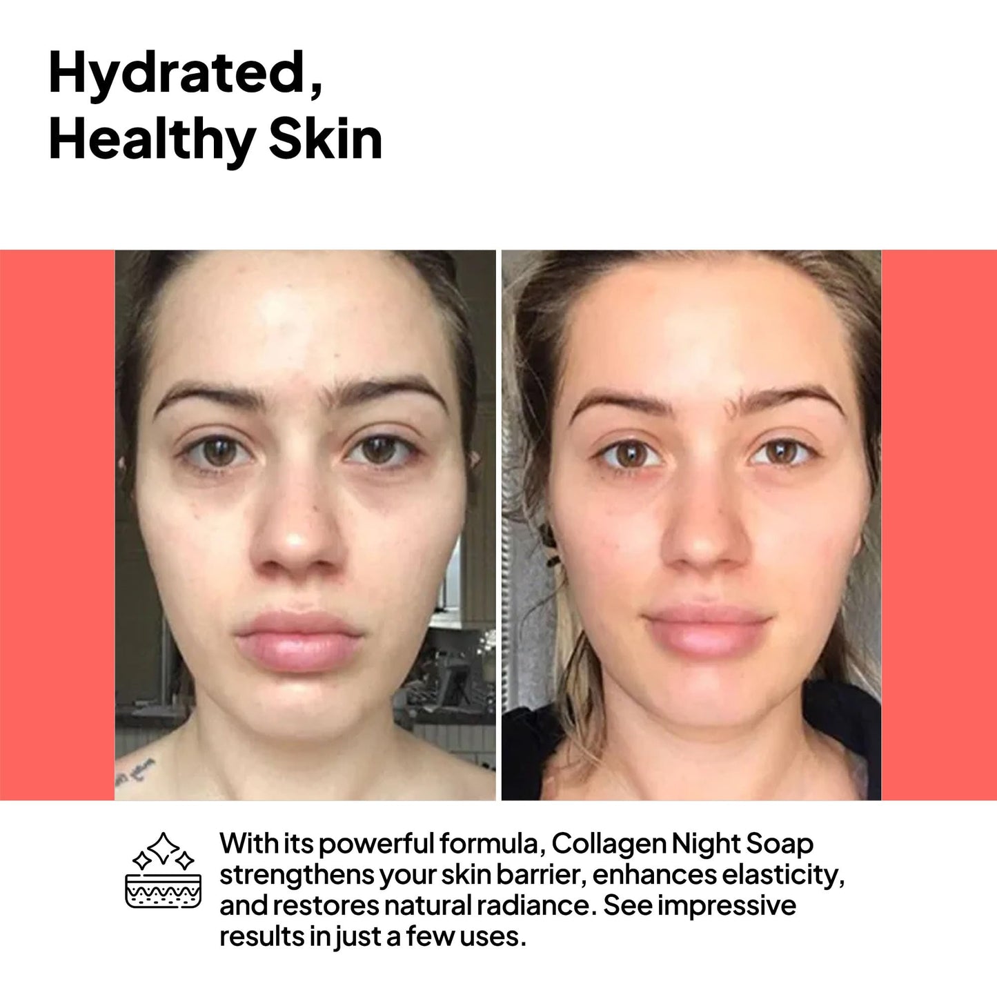 PhLab Collagen Night Soap Bar, Skin Calming Cleasing Bar, Improves Skin Elasticity, Renewed and Firming Skin, 50gr