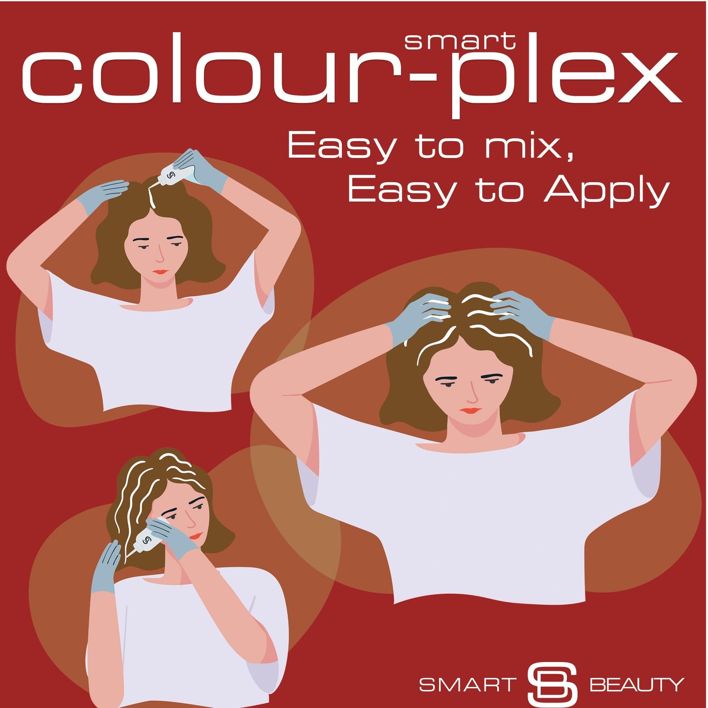Smart Beauty Hollywood Red Hair Dye Permanent + Plex Anti-Breakage Technology Protects Rebuilds Restores Hair Structure Bright Red Permanent Hair Colour PPD Free Hair Dye Vegan Hair Dye & Cruelty Free