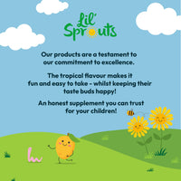 Carlyle Iron Drops for Kids | 50mL | with Vitamin C, B12, and Folic Acid | Tropical Flavoured Liquid Food Supplement | 10mg of Iron Per Serving | Vegan | by Lil' Sprouts