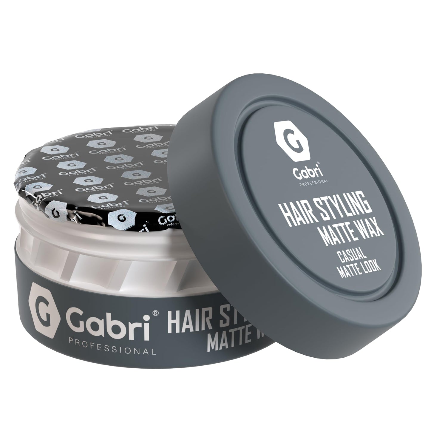G Gabri Gabri Professional Hair Wax, Hair Styling Aqua Wax, 1 x 150 ml, Pack of 1 (Casual Matte Look (Grey))