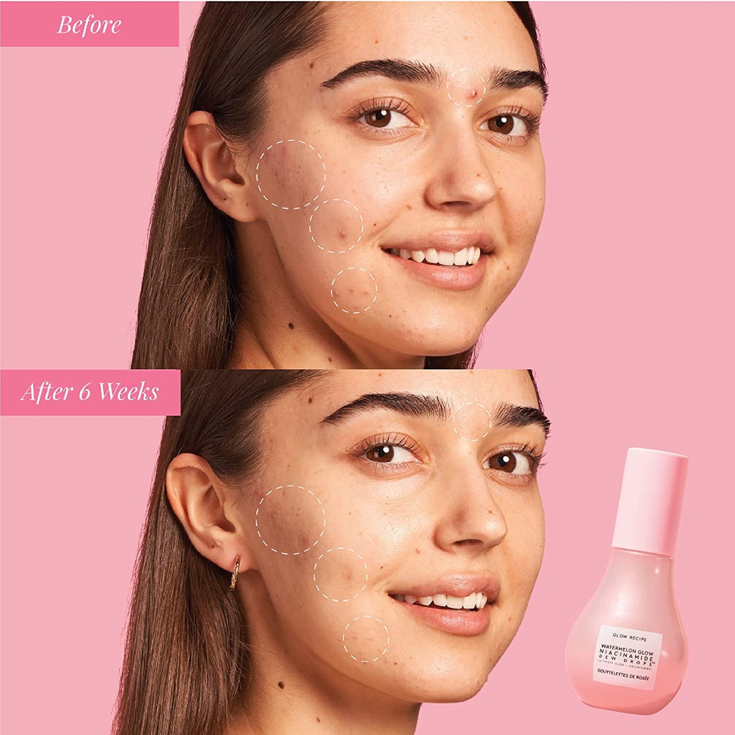 Glow Recipe Watermelon Niacinamide Dew Drops, Travel Size, Korean Niacinamide Serum Drops, Hydrating Face Serum + Primer & Liquid Highlighter, Hyaluronic Acid, Dewy Glow (15ml)