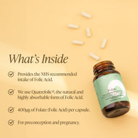 Zita West Premium Folate (L-Methylfolate) 400µg - Quatrefolic® Formula for Pre-Conception & Pregnancy - 30 Vegan Capsules