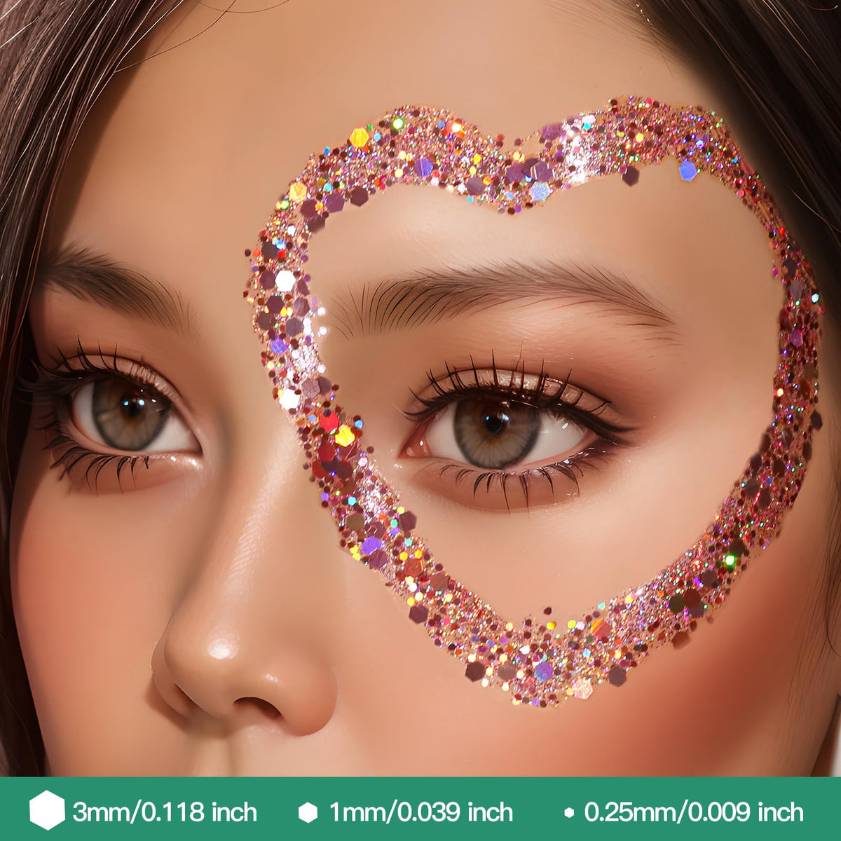 Teenitor Body Glitter with Skin Glue Set, 4 Bottle Face Glitter Makeup & 2 Box Face Gems for Women, Iridescent White Body Glitter Face Glue for Rhinestones for Makeup, Nail Gems with Wax Pencil