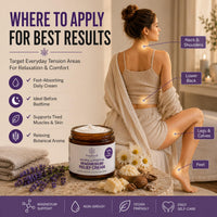 Benatural Essentials All Natural Magnesium Relief Cream 100g | Soothes Muscles & Improves Sleep | Made in the UK | pH Balanced