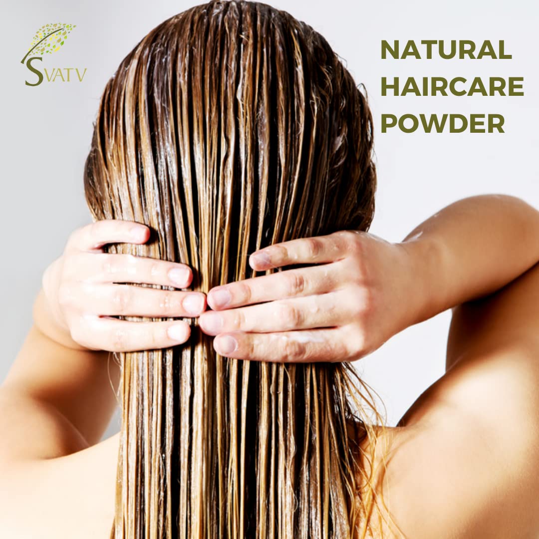 SVATV Shikakai Powder (Acacia Concinna) Natural Hair Growth & Ayurvedic Hair Mask Strengthens Hair - 227grams