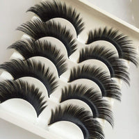 KFZR Drag Queen Lashes stage Exaggerated Fancy Dress False Eye Lashes Fluffy Thick Mink Handmade Long Black 10 pairs