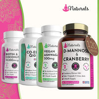 YOGANATURALS 120 D-Mannose and Cranberry Capsules - (2 Months Supply) 1000mg Extract Per Serving - UK Made Vegan Supplement (Not Tablets) - High Strength Natural UTI Support for Women & Men
