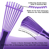 BESTOOL Detangling Brush for Black Natural Hair, Detangler Brush for Natural Black Hair Curly Hair Afro 3/4abc Texture, Faster and Easier Detangle Wet or Dry Hair with No Pain (Purple)