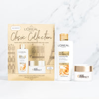 L’Oréal Paris Gift Set, Includes Cleansing Milk and Moisturiser, Age Perfect Collagen Anti-Ageing Routine For Smoothing and Retightening, Classic Collection