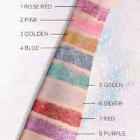 KYDA Body Glitter Stick, Chunky Glitter Gel for Face Body Hair, Sparkling Holographic Mermaid Sequins Paint, Waterproof Multiuse Makeup Glitter Gel, Silver