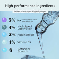 ROSVANEE Hyaluronic Acid Serum for Face 60ml, 5% Hyaluronic Acid + Vitamin B5 with Niacinamide, Anti Aging Serum Intense Hydration Moisture, Vegan and Paraben-Free