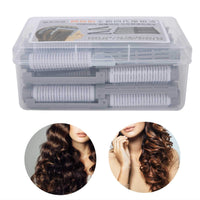 TMISHION Hair Perm Kit, 20pcs Rods Large Kit for Women, 20pcs Fluffy Hair Perm Rods with Clips for Soft and Plump Curls, Hairdressing Tool Kit Fluffy Roller Curler Hairdressing Styling Tool (Grey)