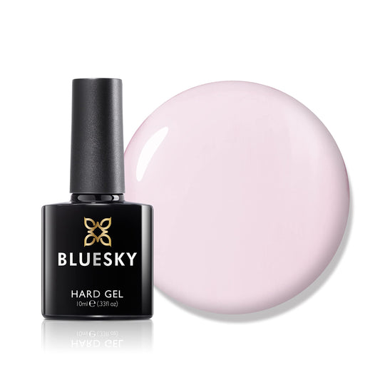 BLUESKY Bluesky Hard Gel, Builder and Strengthener for Hard, Strong Nails, Extensions and Growth, Soft Clear Pink, 10 ml (Requires Curing Under LED or UV Lamp)