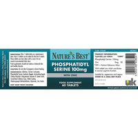 Premium Phosphatidyl Serine 100mg - Supports Cognitive Function* - 60 Tablets, 1-3 Daily - Clinically Studied Level - Enriched with 5mg Zinc - Non-GMO SOYA - 1+ Month's Supply, UK Made