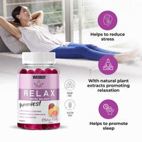 Weider Relax Gummies (40 Gums) Citrus Punch Flavour. Gummies with L-Theanine, L-Tryptophan, Passionflower and Lemon Balm extracts, Vitamin B6. Facilitates Relaxation. No Added Sugars, Gluten-Free.