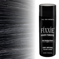 FIXXIE, fixxie Hair Fibres with Applicator + Comb, 82.5g Natural Keratin Hair Thickening Fibers for Thinning Hair, Hair Thickener For Women & Men, 27.5g X 3 Bottles (Pack of 3, Black)