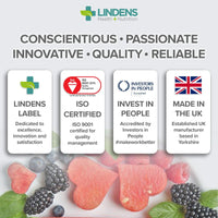 Lindens - Calcium 400mg with Vitamin D3-100 Tablets - UK Made - Contributes to Normal Muscle Function, Bones, Teeth and Digestion - Letterbox Friendly