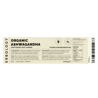 Erbology Organic Ashwagandha Powder 90g - 45 Servings - Sleep Aid - Rich in Withanolides - Sustainably Sourced Straight from Farm in India - Small Batch - Vegan - GMO-Free - Recyclable Glass Jar