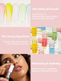 SHEGLAM Jelly Wow Hydrating Non-Sticky Lip Oil Moisturizing Plumping Lip Gloss - Loco For Coco
