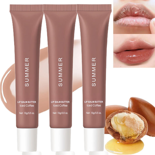 SingHao 3Pcs Summer Lip Balm Tinted,Friday Plumping Lip Gloss,Moisturizing Natural Lip Balm,Lightweight Summer Lip Balm,Nourishing Lip Mask and Lip Balm,Lip Mask Overnight,Coloured Lip Balm,Lip Butter Balm