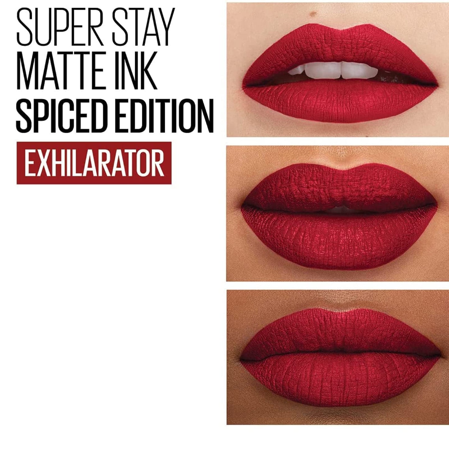 2x Maybelline New York SuperStay Matte Ink Lip Tint Liquid Lipstick Color 340 Exhilarator